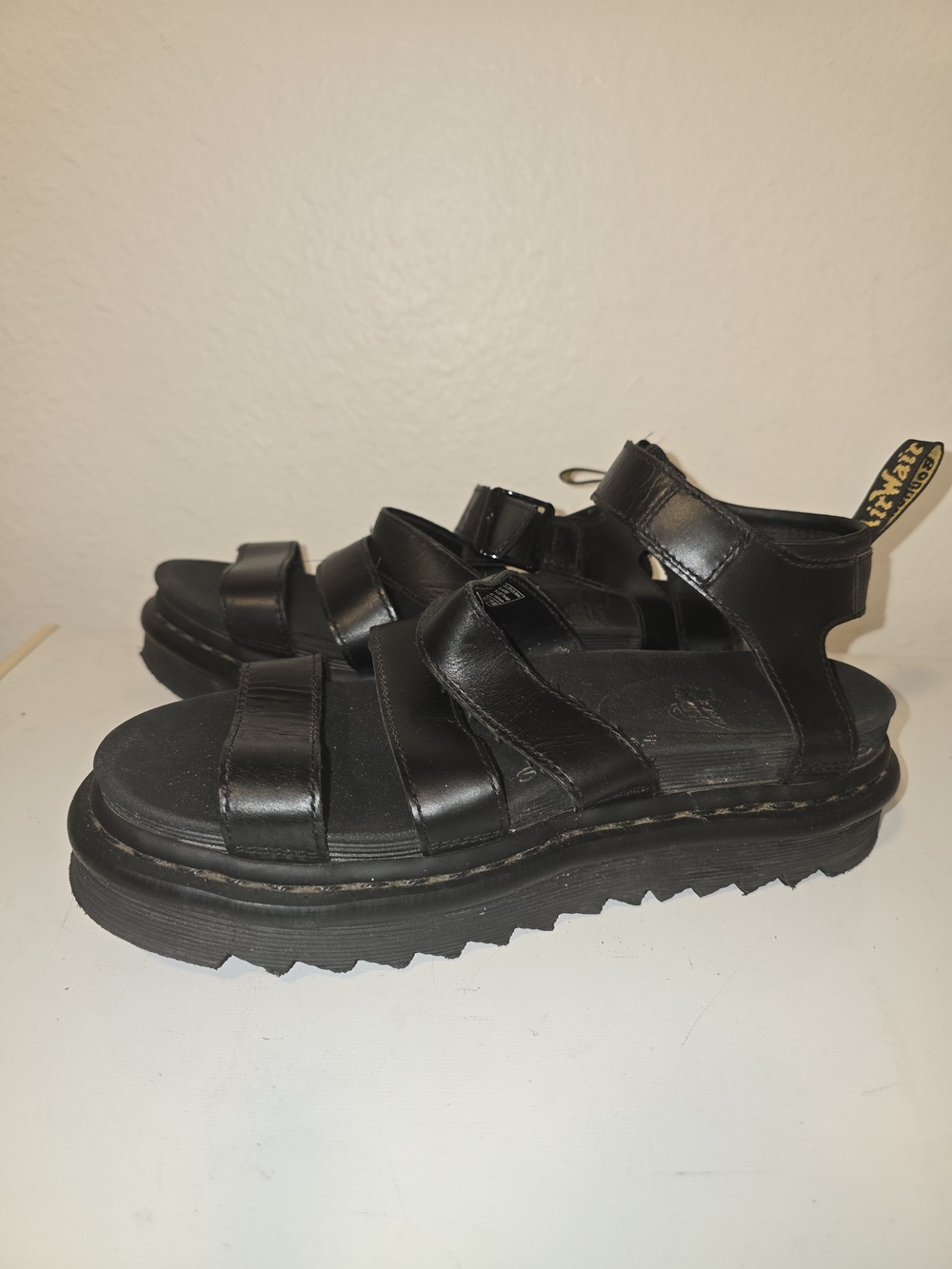 Dr. Martens Black Leather Chunky Fisherman Sandals